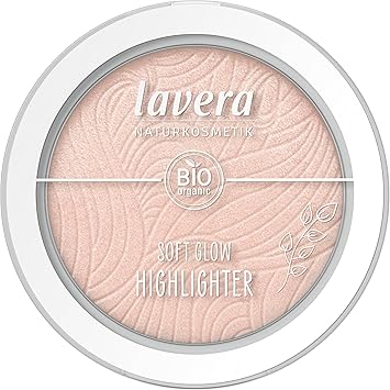lavera لافيرا هايلايتر سوفت جلو أورا جلو 02 بمدة ثبات تصل إلى 12 ساعة مع جزيئات لامعة فائقة النعومة وقوام حريري مستحضرات تجميل نباتية طبيعية 55 جرام - Image 1