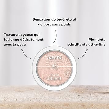 lavera لافيرا هايلايتر سوفت جلو أورا جلو 02 بمدة ثبات تصل إلى 12 ساعة مع جزيئات لامعة فائقة النعومة وقوام حريري مستحضرات تجميل نباتية طبيعية 55 جرام - Image 3