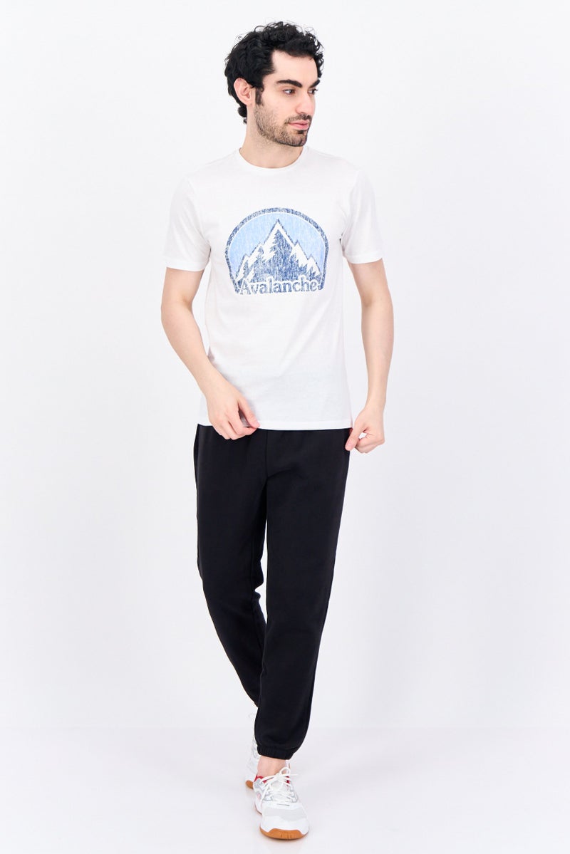 Avalanche Men Sportswear Fit Short Sleeves Outdoor T-Shirt, White Combo - Image 4