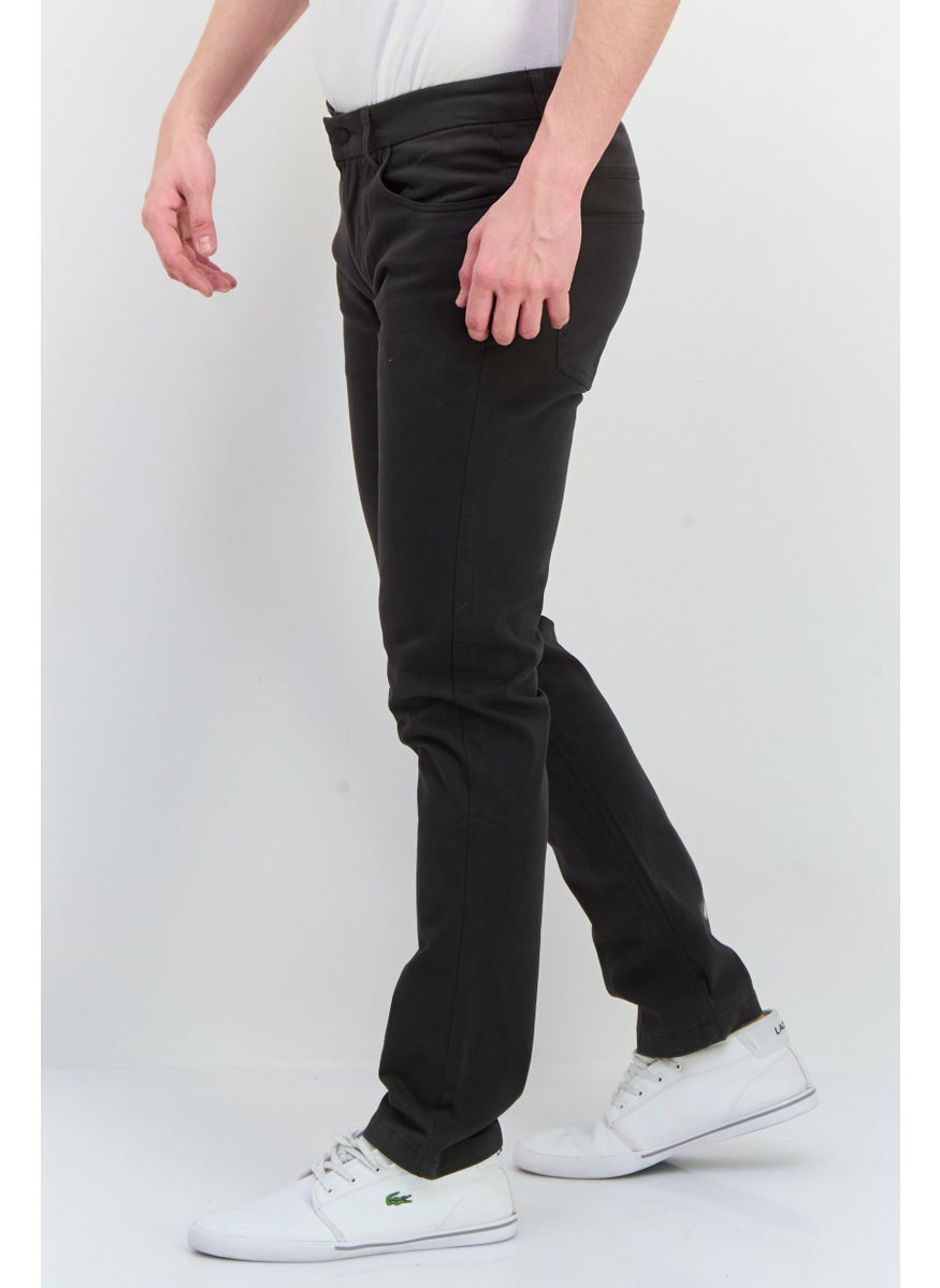 French Connection Men Regular Fit Plain Chino Pants, Dark Grey  - Image 2