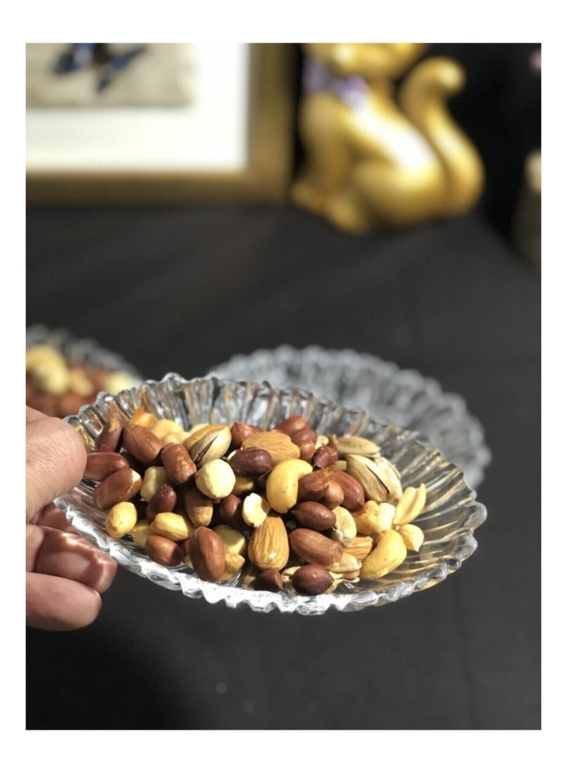 طقم بوله زجاج أوعية للتقديم والصلصة والغمس والحلوى والأطباق الجانبية – 6 قطع –  تصميم شفاف أنيق - Image 3