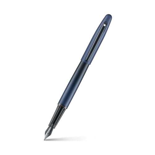 Sheaffer VFM Fountain Pen | E9429 Matt Blue with Black Trims with PVD | Fine Nib with Converter | Premium Fountain Pen - Image 1