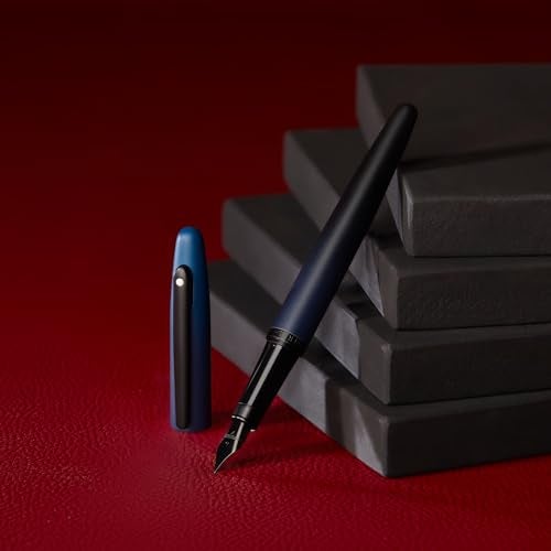Sheaffer VFM Fountain Pen | E9429 Matt Blue with Black Trims with PVD | Fine Nib with Converter | Premium Fountain Pen - Image 3