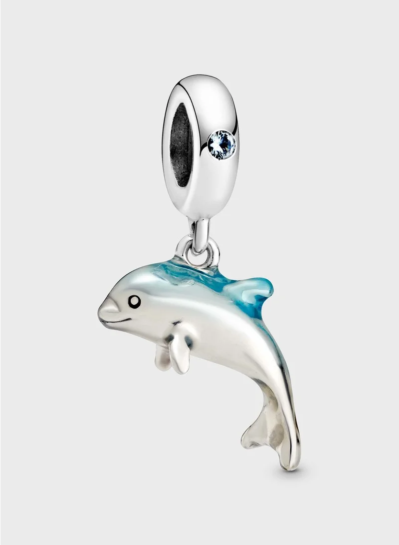 PANDORA Shimmering Dolphin Dangle Charm
