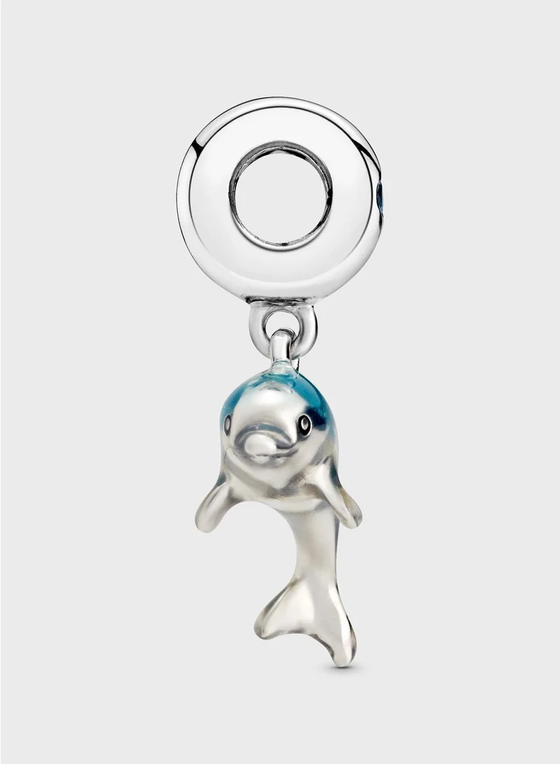 PANDORA Shimmering Dolphin Dangle Charm