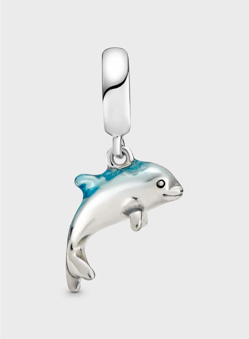 PANDORA Shimmering Dolphin Dangle Charm