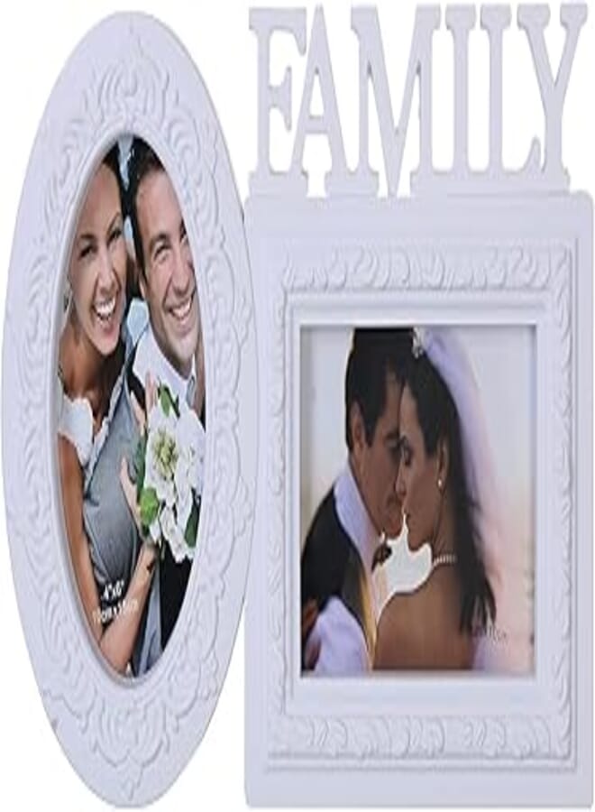 Photo frame h609-3 family, 2 pictures - white