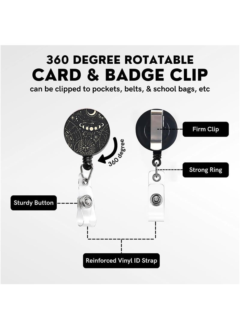 RATSAW Badge Holder ID Badge Holder with Lanyard and Retractable Badge Reel Clip Card Protector with Badge Reel Retractable Heavy Duty Card Protector for Office ID Driver's License  - Image 2