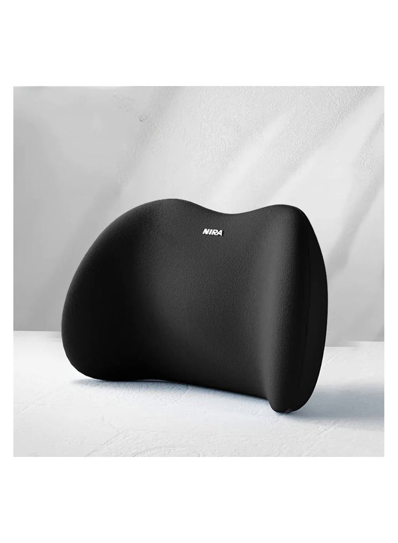 AROAQ Car Waist Cushion Driver Seat Backrest Car Cushion Driving Lumbar Support Waist Support Automotive Interior (Black)