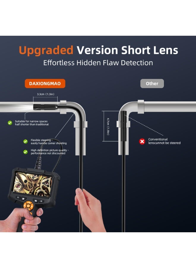 Xtra Edge Endoscope Camera with Light, IP67 Waterproof 1080P HD Borescope with 8 Adjustable Lights, 4.3" Endoscope with 16.4ft Semi-Rigid Snake Camera - Image 4