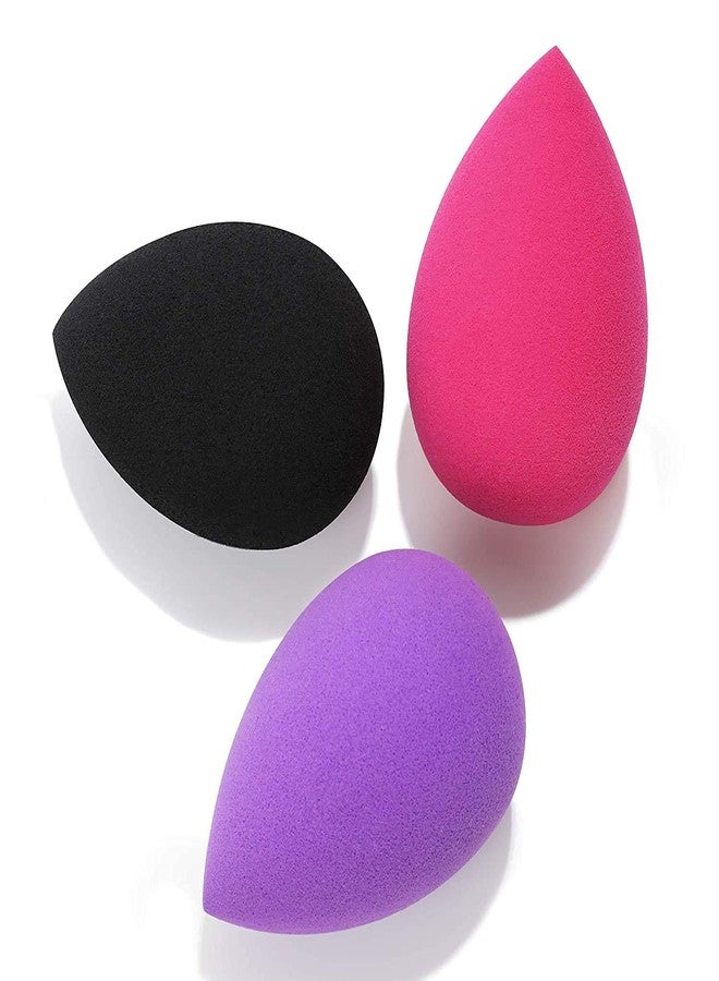 Zirak Beauty Makeup Blending Powder Puff Sponge - Soft & Reusable Cosmetic Sponge for Foundation, Cream & Powder - Pack of 3 (Multicolour, Random Colors) - Image 1