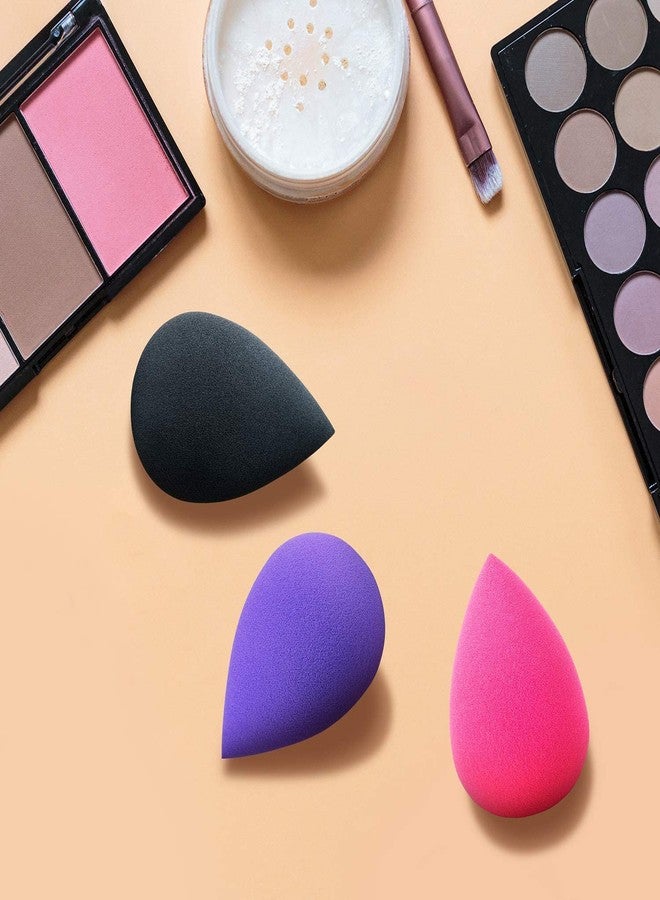 Zirak Beauty Makeup Blending Powder Puff Sponge - Soft & Reusable Cosmetic Sponge for Foundation, Cream & Powder - Pack of 3 (Multicolour, Random Colors) - Image 3