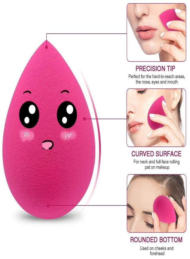 Zirak Beauty Makeup Blending Powder Puff Sponge - Soft & Reusable Cosmetic Sponge for Foundation, Cream & Powder - Pack of 3 (Multicolour, Random Colors) - Image 5