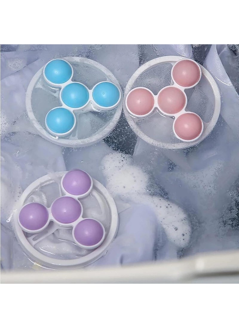 Prostuff.in Prostuffin 2 Pcs Washing Machine Floating Lint Mesh Bag Net Hair Filter Remover Net Pouch Hair Catcher Lint Catcher Laundry Ball Floating Pet Fur Lint Hair Catcher Household Reusable  - Image 1
