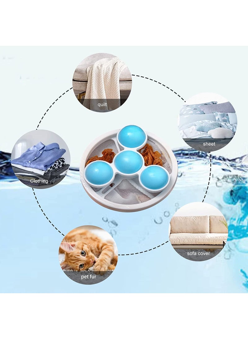 Prostuff.in Prostuffin 2 Pcs Washing Machine Floating Lint Mesh Bag Net Hair Filter Remover Net Pouch Hair Catcher Lint Catcher Laundry Ball Floating Pet Fur Lint Hair Catcher Household Reusable  - Image 5