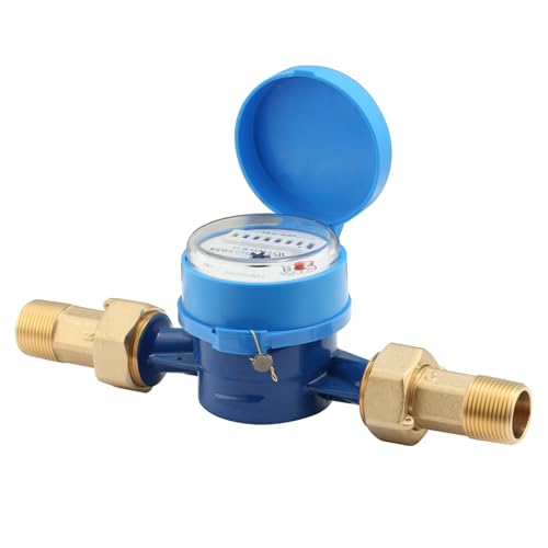 Watflow DN20 Water Meter 3/4" NPT, AWWA C712 Certification Gallon Water Flow Meter, Cold Water Meter for Garden/Home/Apartment, Horizontal Install. - Image 1