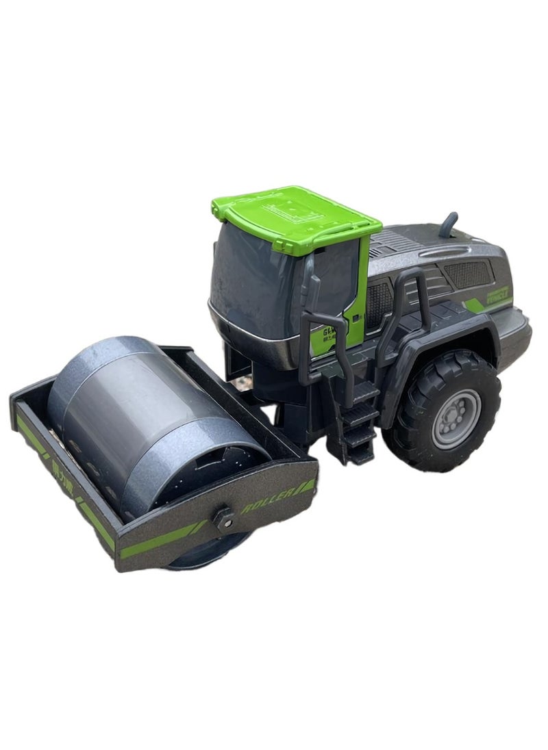 AROAQ Construction Vehicle Toy, Heavy Duty Road Roller For Pretend Play, Realistic Engineering Diecast Vehicle Toy, Durable Safe Construction Model Vehicle For Children, (1pc, Road Roller Truck)  - Image 1