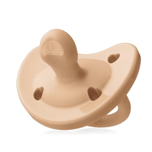 Chicco PhysioForma Luxe Silicone One Piece Pacifier for Babies Aged 0-6m | Fashion Textured Shield | BPA & Latex Free| Reusable Sterilizing Case| Blush, 2pk - Image 5