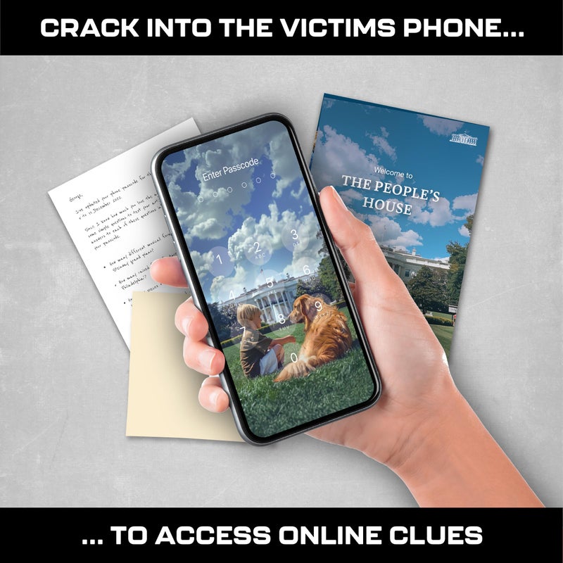 Lucky Egg MMC Murder at the White House â€“ Thrilling Murder Mystery Games for Adults in Washington D.C. â€“ 37 Evidence Pieces, 150 Min Gameplay (3.5/5 Difficulty) â€“ Cold Case Files Game for 1-10 Players - Image 5