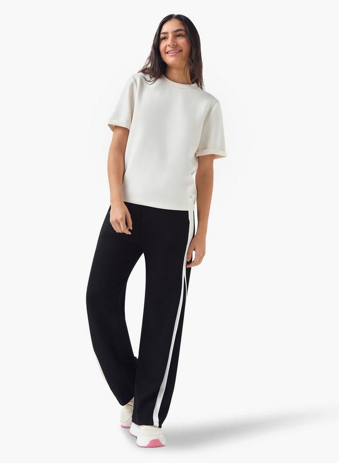 Kappa Logo Print Crew Neck T-shirt with Short Sleeves - Image 2