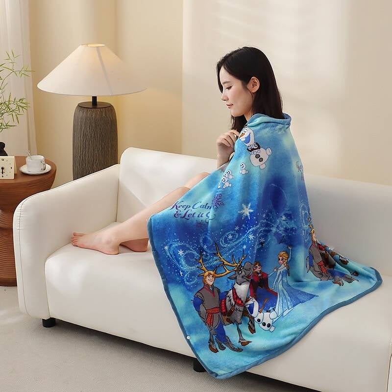ديزني بطانية من الفرو بطبعة شخصية فروزن للأطفال، بطانية قيلولة لرياض الأطفال، بطانية متعددة الاستخدامات (الحجم: 100 سم × 150 سم) - Image 4