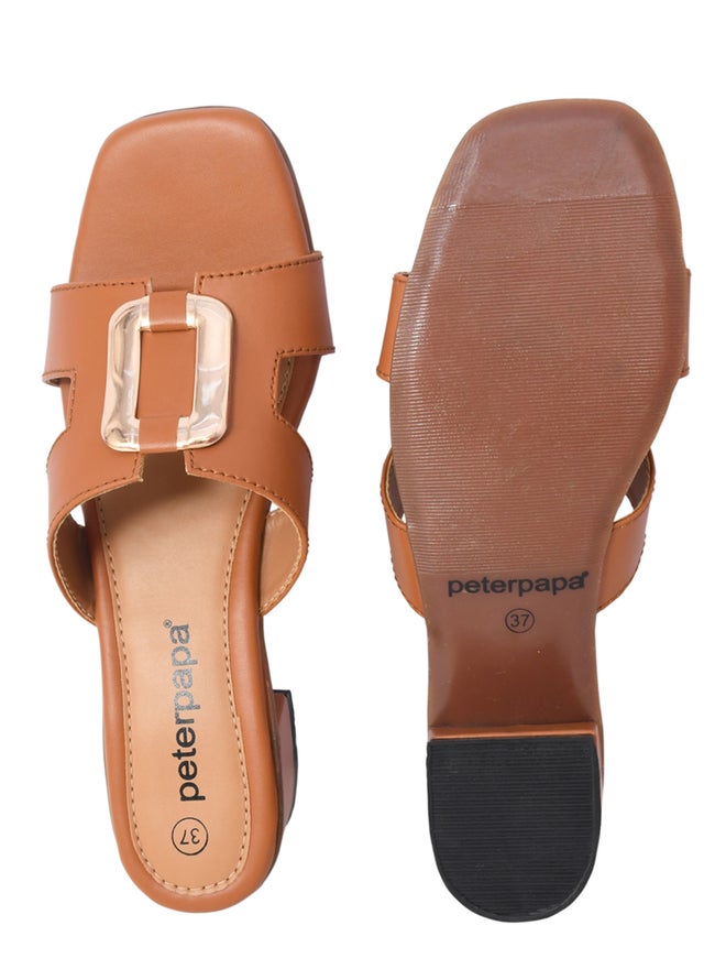 Peterpapa Maya Metal Trim Block Heel Sandals - Image 4