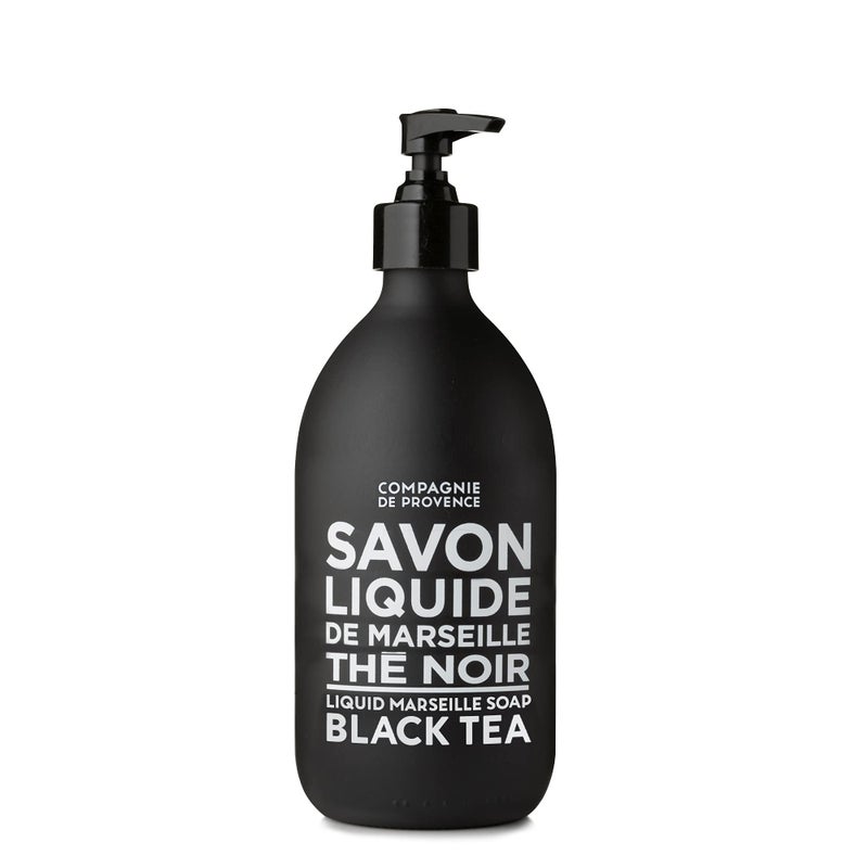 La Compagnie de Provence Compagnie de Provence Savon de Marseille Extra Pure Liquid Soap  Black Tea  167 Fl Oz Glass Pump Bottle