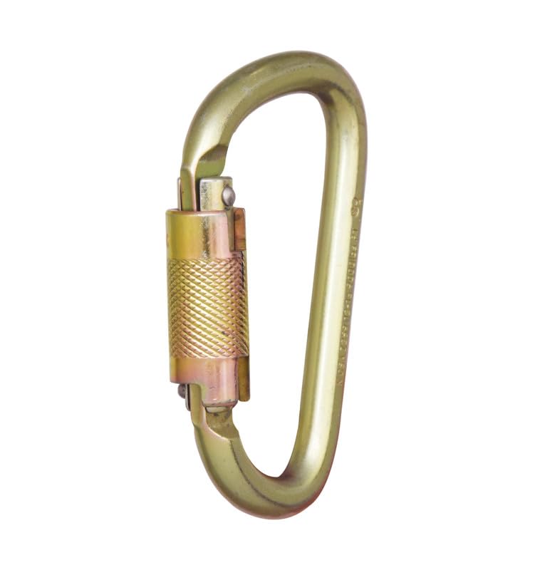 KARAM Steel Quarter Turn Locking Karabiner | Heavy-Duty Climbing Carabiner with Quick Lock Mechanism | Ideal for Rock Climbing, Hiking, & Outdoor Activities | PN113 - Image 1