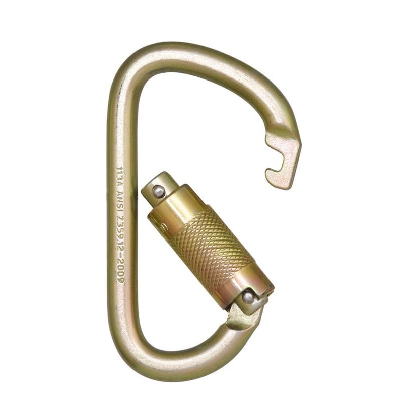 KARAM Steel Quarter Turn Locking Karabiner | Heavy-Duty Climbing Carabiner with Quick Lock Mechanism | Ideal for Rock Climbing, Hiking, & Outdoor Activities | PN113 - Image 3