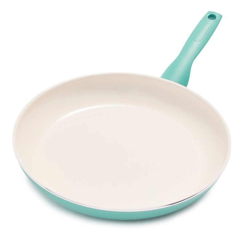 GreenPan Rio Healthy Ceramic Nonstick 10" Frying Pan Skillet, PFAS-Free, Dishwasher Safe, Turquoise - Image 1