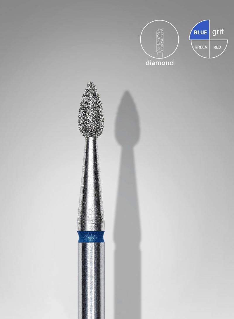 STALEKS PRO Diamond nail drill bit drop blue EXPERT head diameter 2,3 mm working part 5 mm - Image 1