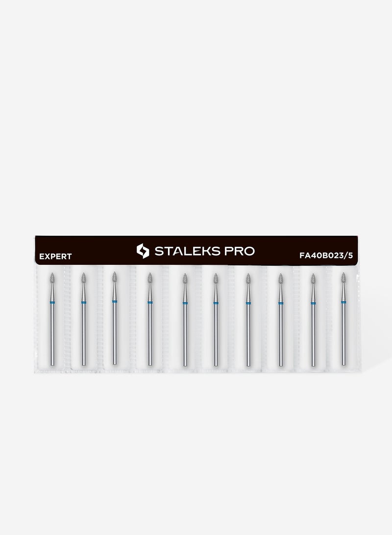 STALEKS PRO Diamond nail drill bit drop blue EXPERT head diameter 2,3 mm working part 5 mm - Image 3