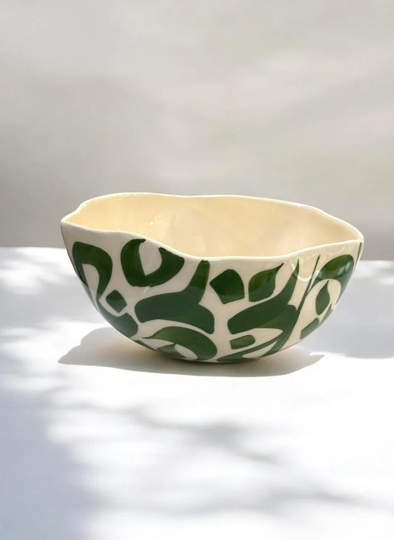 تادارت CALLIGRAPHY SOUP BOWL - New shape GREEN EXTERIOR
