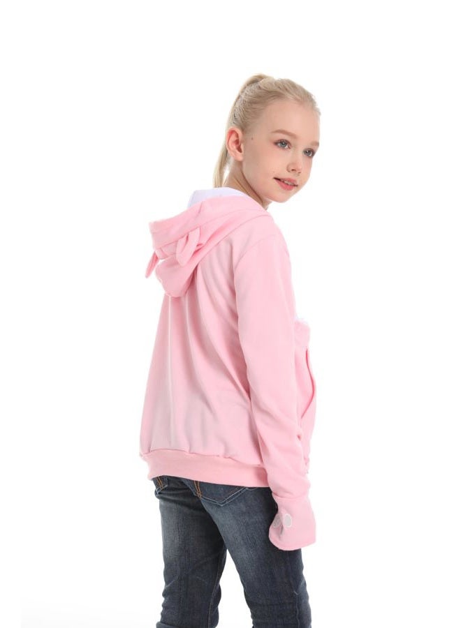 Alyc Boys Girls Hoodies - Pet Holder Kitten Puppy Carriers Pullover Long Sleeve Cat Ear Sweatshirt with Removable Inner Pouch - Image 2