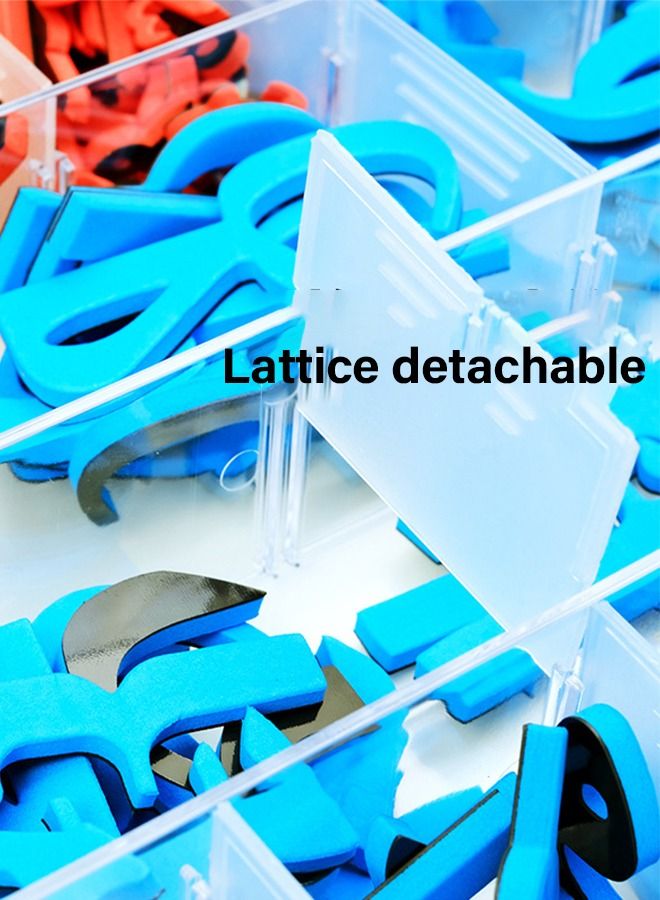 Arabic Classroom Magnetic Alphabet Letters Teaching Toys Kit 325 Pcs with Double - Side Magnet White Board Foam Alphabet Letters for Preschool Kids Toddler Spelling and Learning Colorful (Blue&Red) - Image 5