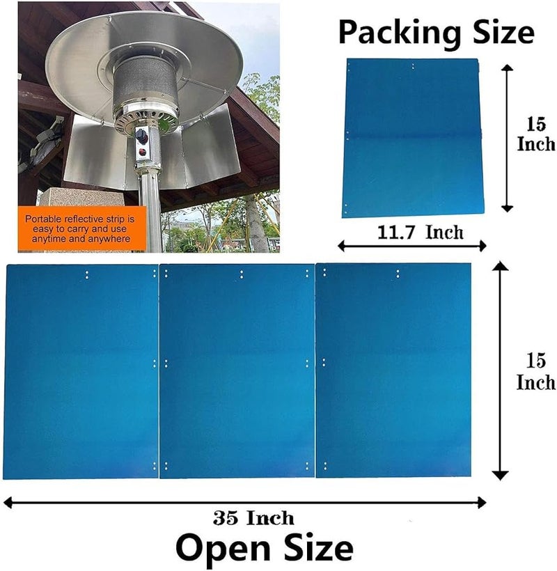 35x15 Inch Aluminum Alloy Heat Deflector for Patio Heater Outdoor Efficiency - Image 4