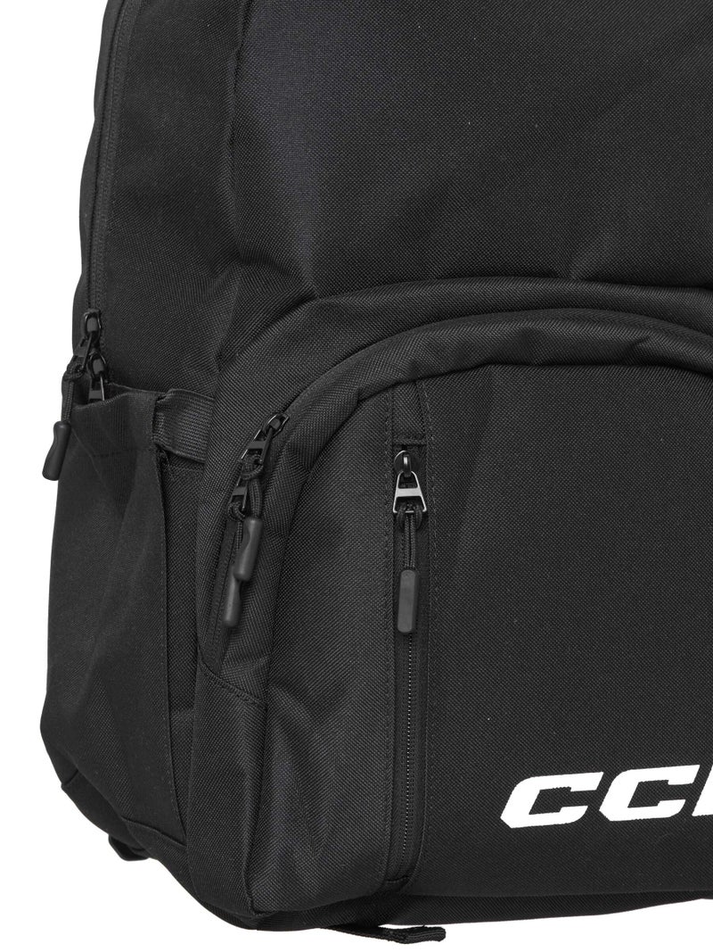 CCM Hockey Team Backpack,Large Storage Pockets With Laptop Sleeve, Adjustable Shoulder Straps, Black - Image 2