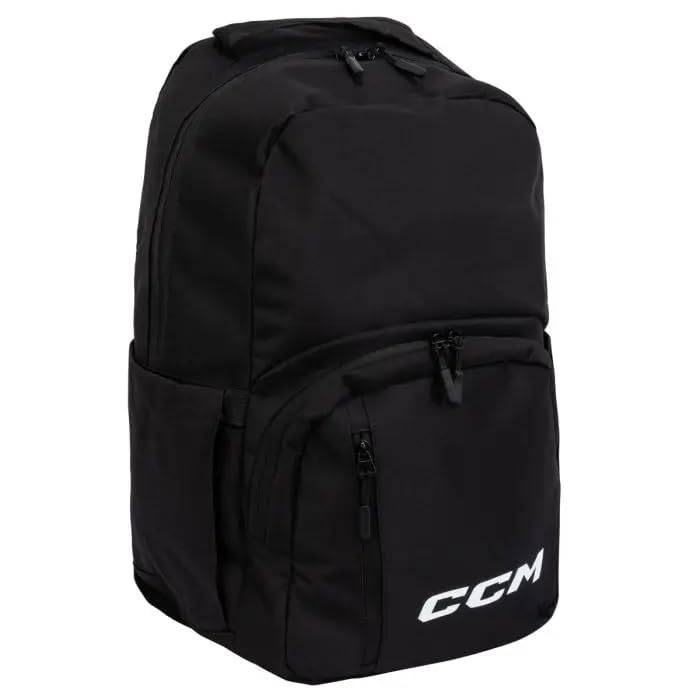 CCM Hockey Team Backpack,Large Storage Pockets With Laptop Sleeve, Adjustable Shoulder Straps, Black - Image 5