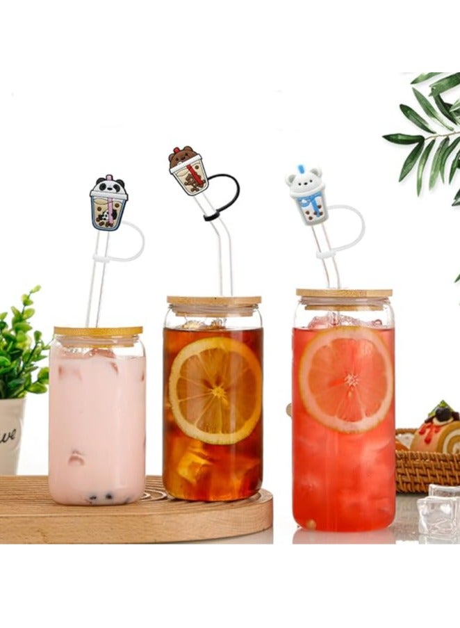 Mmmon 6PCS Straw Covers Cap,Silicone Straw Tips Cover for Tumblers,Dust-Proof Drinking Straw Reusable Straw Toppers for 7 To 8mm Straws - Image 2