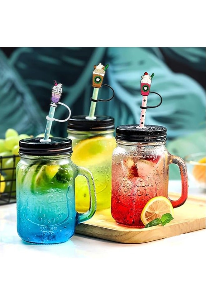 Mmmon 6PCS Straw Covers Cap,Silicone Straw Tips Cover for Tumblers,Dust-Proof Drinking Straw Reusable Straw Toppers for 7 To 8mm Straws - Image 3
