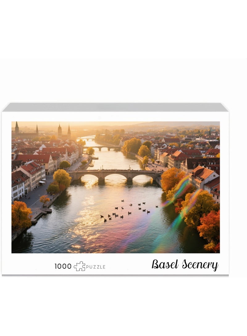 1000 Basel Scenery Puzzles - Creative Design Patterns, Rich and Colorful Art Experience, Suitable for Adults and Children - Image 3