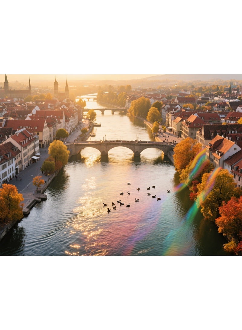 1000 Basel Scenery Puzzles - Creative Design Patterns, Rich and Colorful Art Experience, Suitable for Adults and Children - Image 1