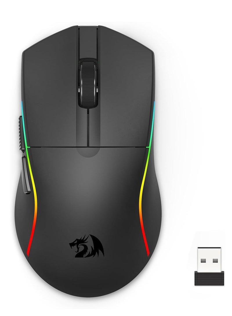 ريدراجون Tri-Mode Wireless Gaming Mouse M816-STD DEICIDE STANDARD , 24K DPI Ultra-Light Mouse Gaming, RGB, 6 Full Programmable Buttons Mice, Software Support, 200Hrs Long Battery Life for PC, Mac - Image 1