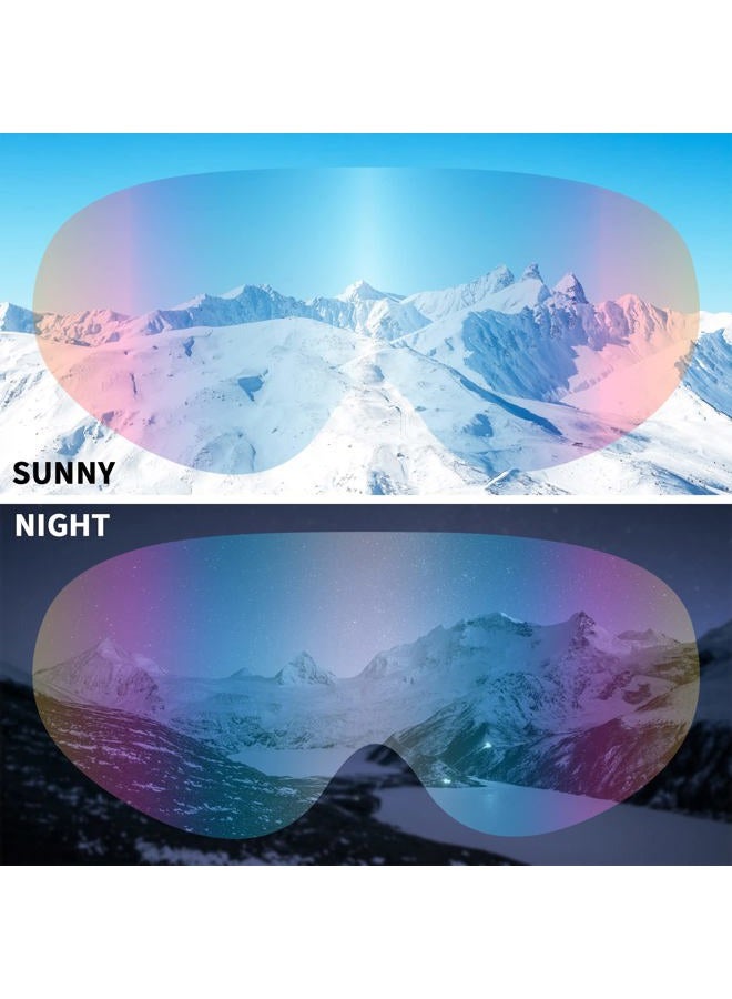 COOLOO Ski Goggles, 2 Pack Snow Goggles Snowboard Goggles for Men Women Kids - UV Protection Foam Anti-Scratch Dustproof - Image 5