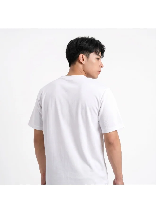 SLIMTA Men's Dry Fit T-Shirt Crisp White Lightweight Moisture-Wicking Crew Neck Tee Everyday Casual & Active Wear