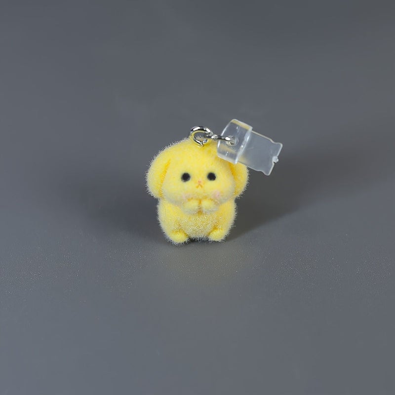 Yellow Type C Phone Dust Plug Charm Cute Cartoon Plush Pendant For iPhone Mobile Accessories - Image 5