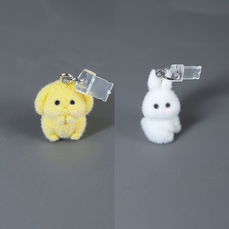 Yellow Type C Phone Dust Plug Charm Cute Cartoon Plush Pendant For iPhone Mobile Accessories - Image 4
