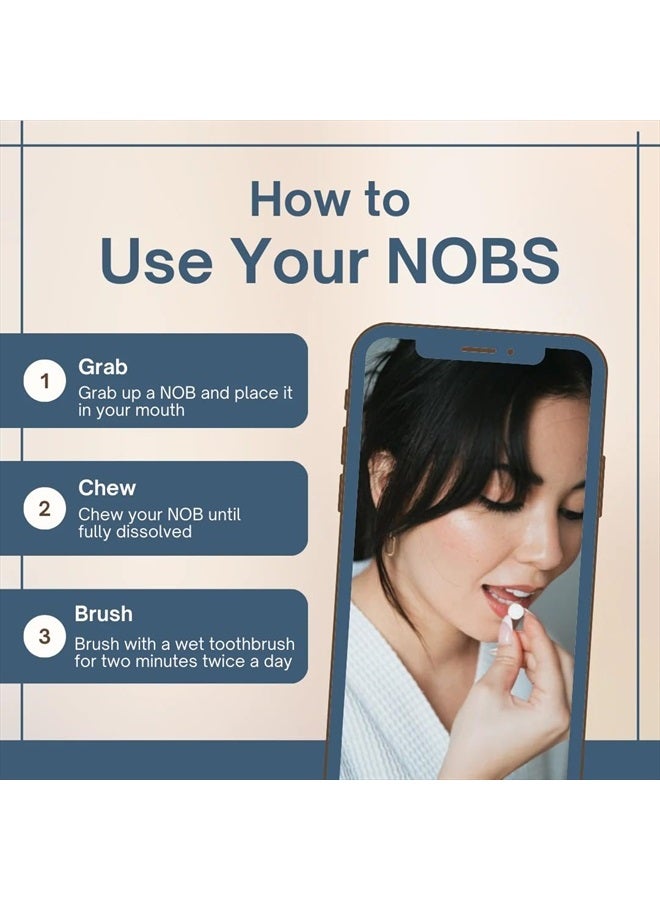 Biöm NOBS Toothpaste Tablets - Nano Hydroxyapatite, Flouride & Plastic Free, Eco & Travel Friendly - Remineralize with NHA (3 Month) - Image 5