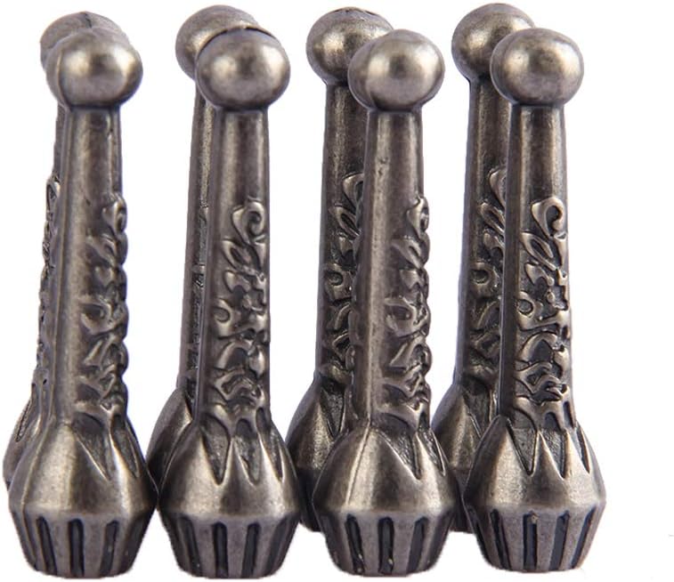 COOLLA Bolo Tie Tips Replacement End Caps 8 Pack, Antique Silver Tone,Antique Bronze - Image 2