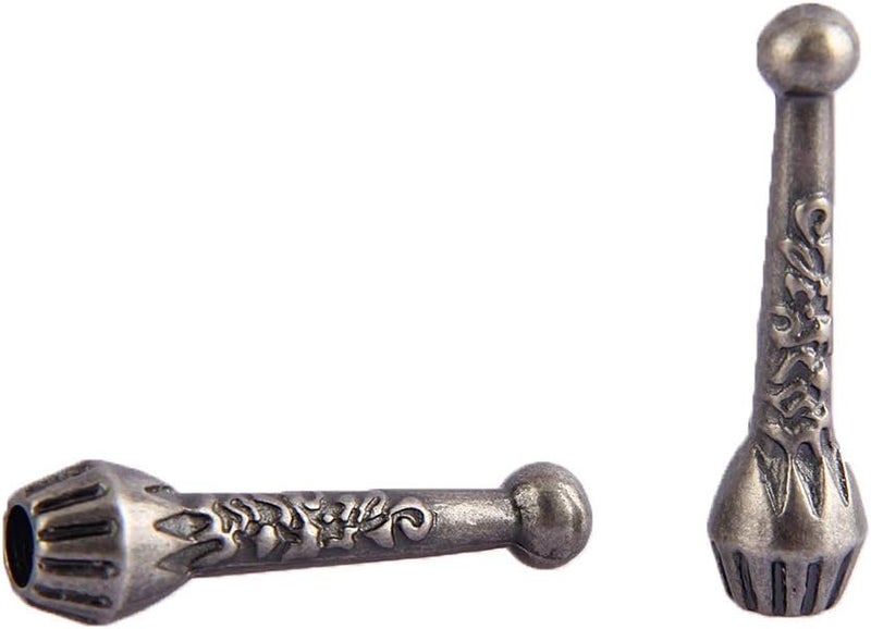 COOLLA Bolo Tie Tips Replacement End Caps 8 Pack, Antique Silver Tone,Antique Bronze - Image 3